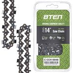 8TEN Full Chisel Chainsaw Chain 14 Inch .050 3/8 LP 50 DL for Stihl MS 170 171 Craftsman 41532 McCulloch 10E