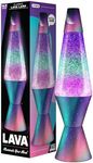 Lava Original Lamp - 14.5" Polar Glimmer - Silver Glitter, Multicolor Base and Globe- Home Décor Motion Light - 2048