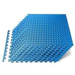 Thick Puzzle Exercise Mat, 10 Pcs EVA Foam Interlocking Tiles Protective Flooring for Gym Equipment and Cushion for Workouts, Durable Non-skid Texture, Easy To Assemble, Blue