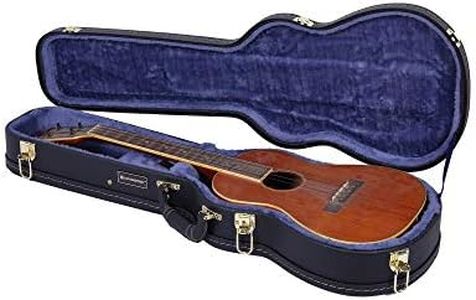Crossrock Hardshell Wood Case for Baritone Ukulele Case, Black (CRW620BUBK)