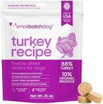 Smallbatch Pets Freeze-Dried Premium Raw Food Diet for Dogs, 25oz, Turkey Recipe, Bulk Bag, Made in The USA, Organic Produce, Humanely Raised Meat, Hydrate and Serve Patties, Wholesome & Healthy