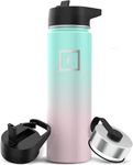 Iron Flask Sports Water Bottle - 650 ml, 3 Lids (Straw Lid), Vacuum Insulated Stainless Steel, Double Walled, Thermo Mug, Metal Canteen