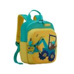 American Tourister Yoodle 3.0, 8.5L Volume Kids Backpack with Spacious Interiors for Girls and Boys - Yellow/Green