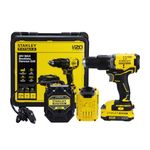 STANLEY FATMAX SBD715D2K-B1 20V 2.0Ah 13 mm Cordless Brushless Hammer Drill Machine With 2x2.0Ah Li-ion Batteries And 1pc Charger, 2 Speed Gearbox, 2 Years Warranty