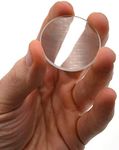 Eisco Double Convex Lens, 200mm Focal Length, 1.5" (38mm) Diameter - Spherical, Optically Worked Glass Lens - Ground Edges, Polished - Great for Physics Classrooms