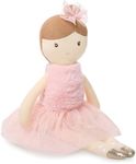 Bearington Collection Lil' Ballerina Brunette Ballerina 16.5 Inch Ballerina Doll - Plush Baby Doll - Ballerina Stuffed Animals Ballerina Toys