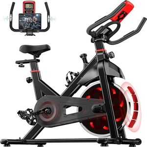Dskeuzeew X3 Cyclette da Casa Professionale, Bicicletta ad attrito Indoor per Fitness da Camera con Schermo LCD e Portabicchieri, Volano 12kg, struttura in acciaio da 80 mm, capacità di 150 kg