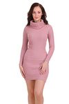 Joe Hazel Women's Shawl Collar Knee-Length Bodyfit Dress (Onion Pink, Xl)