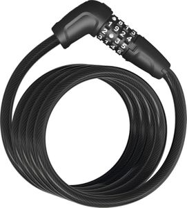 ABUS cable lock Numero 5510C/180 - compact bike lock with combination code for affordable two-wheelers and children's bikes - 10 mm security level 3 - black