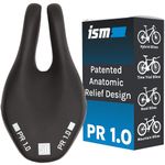 ISM PR 1.0 Noseless Bicycle Seat - Anatomic Relief Bicycle Saddle for Hybrid Bikes, Time Trial Bikes, Road Bikes, and Mountain Bikes - No Nose Bike Saddle for Reduced Numbness and Discomfort