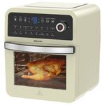 EMtronics Retro Air Fryer Oven Combi, Rotisserie and Grill, Large Family Size 12L with 16 Pre-Set Menus for Oil Free Cooking – Cream