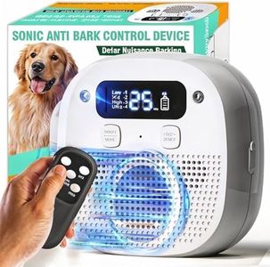 Anti Barking Device for Dogs with Ultrasonic & Sensor Technology, Rechargeable, Waterproof, 60ft Remote Control, Adjustable Modes & Frequencies, Dog Bark Deterrent Devices for Indoor Outdoor