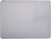 RESILIA - Large Under Grill Mat - Silver Diamond Plate, 36 x 48 inches, for Outdoor Use