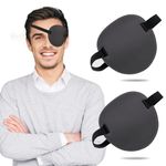 THSIREE Eye Patch, 2PCS 3D Adjustable Eyepatch, Medical Eye Patches for Right or Left Eye, Amblyopia Lazy Eye Patches for Adults and Kids, Black Gray