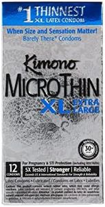 Kimono Microthin Xl Extra Large, 12 Count