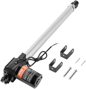 VEVOR Linear Actuator 12V, 16 Inch Heavy Duty 1320lbs/6000N Linear Actuator, 0.19"/s Linear Motion Actuator with Mounting Bracket & IP44 Protection for Electric Door Industrial Machinery Vessels Cargo
