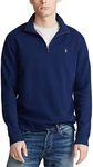 Polo Ralph Lauren Mens Half Zip French Rib Cotton Sweater (M, NavySigPony)