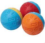 Snug Rubber Dog Balls for Small and Medium Dogs of all Breeds - Tennis Ball Size - Virtually Indestructible (3 Pack - Original)