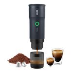 Portable Electric Espresso Machine, Ground Coffee & Capsule, Self-Heating, 20 Bar 12V Mini Car Travel Coffee Maker with 9000mAh Battery-Ideal for Camping, RV, Hiking, Office