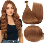 Full Shine U Tip Human Hair Extensions, 330 Ginger, 24 Inch, 50G, Keratin Fusion Prebonded Tip, Long Flowing Waves, Soft Glam Finish, Beach Trip, Outdoor Dinner, Concert Night, Photogenic Cowgirl
