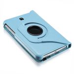 Zrengp Ultra Slim Rotating 360 Degree Folio Stand Lightweight PU Leather Case Cover for Samsung Galaxy Tab 4 7.0 SM-T230 SM-T230NU T231 T235(2014 Release) 7" (Ro-Light blue)