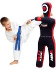 Stylso Wrestling Dummy for Kids - Ultimate Boys Training Companion for Grappling, Jiu Jitsu, BJJ, MMA, Judo, Karate - Unleash Your Potential with Our Youth Practice Buddy (Black, 4ft / 48 Inches)