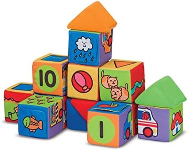 Melissa & Doug K's Kids Match and Build Soft Blocks Set For Toddlers, Building Blocks, Sensory Baby Stacking Toys