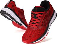 Joomra Whitin Men's Supportive Running Shoes Cushioned Athletic Sneakers, S5 | Red, 10