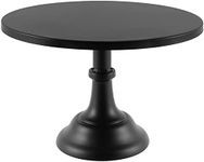 FUNSUEI 12 Inch Round Metal Cake Stand, Detachable Metal Cupcake Stand, Dessert Display Plate for Weddings, Tea Parties, Birthday Parties and Other Celebrations, Black