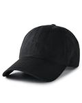 FURTALK Cotton Low Profile Baseball Cap Hat for Men Women Adjustable Dad Hat Four Seasons Classic Black