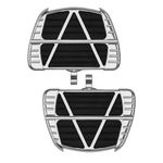 FATECIM Motorcycle Foot Pegs Pedals Rests Highway Mini Boards Rear Passenger Floorboards & Male Mount Adapters for Harley Davidson Motorbike Dyna Electra Street Glide Softail Fat Boy Road King Chrome