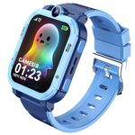 GameSir Musk PRO 5G/4G Kids Smart Watch with GPS Tracker, SIM Calling, Face Unlock, Video Calls, SOS Alerts, IP67 Waterproof, 800mAh Battery, Voice Chat, Live Location(Main -Colour) (Blue)