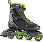 Rollerblade Zetrablade Elite Men's Adult Fitness Inline Skate, Black and Lime, Performance Inline Skates, 6