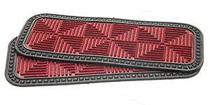 Onlymat Step & Stair Rectangular Door Mat (Red & Black) Anti-Skid, Polypropylene Entryway Rug With Rubber Backing For Indoor, Outdoor, Kitchen, Bathroom, Patio - 60 X 25Cm (Pack Of 2)