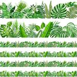 Boho Die-Cut Border Trim Greenery Plant Bulletin Board Classroom Bulletin Wall Decor Trim Border Decor Wall Decals Border Tropical Leaves Greenery Wal Decoration Green (39 Ft)