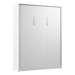 Bestar Claremont 65W Queen Murphy Bed in White, Sleeping Arrangement for Multipurpose Area, Bedroom, Guest Room, or Living Room