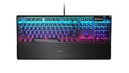 SteelSeries Apex 5 - Hybrid Mechanical Gaming Keyboard - Per-Key RGB Illumination - Oled Smart display - American (QWERTY) Layout PC