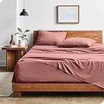 Bare Home Washed Queen Sheet Set - Premium 1800 Ultra-Soft Microfiber Bed Sheets - Double Brushed - Hypoallergenic - Stain Resistant (Queen, Washed Dusty Rose)