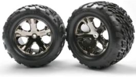 Traxxas 3668A Talon 2.8-Inch Tires Assembled on All-Star Black-Chrome Wheels