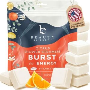 Shower Steamers Aromatherapy - USA Made with Natural Ingredients & Citrus Essential Oil, Long Lasting Shower Bombs for Energy Boost, Stocking Stuffers, Spa Gifts & Relaxing Gifts for Women & Men