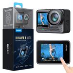 AKASO Brave 8 Lite Waterproof Action Camera - 4K60 Ultra HD Video, 20MP Photos, HDR, Dual Screen, SuperSmooth Stabilization, 8X Slow Motion, 4X ZOOM, Super Wide Angle, and Accessory Kits