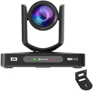 AVKANS NDI PTZ Camera 4K, 20X HDMI SDI AI AUTO Tracking PTZ Camera with IP Live Streaming for Church Worship Live Events,PoE Support(AV4KN-20-B)