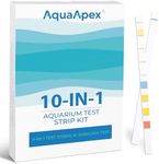 10-in-1 Aquarium Test Strips (100 Strips) 50 Multi-Test + 50 Ammonia Strips | Ammonia Test Strips for Fish Tanks, Aquariums & Ponds | for Freshwater & Saltwater | Test Nitrate, pH & More.
