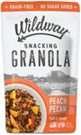 Wildway Keto Granola with Organic Ingredients | Peach Pecan | Grain-Free, Gluten-Free Cereal | Vegan, Low Carb & No Sugar Added | Paleo-Friendly, Non-GMO | Nutrient-Rich Fruit & Nut Snack | 8oz