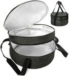 Cididu Double Insulated Pie Carrier for Transport, Insulated Casserole Carrier for Hot or Cold Food, 12 Inch Reusable Cake Carrying Warmer Bag with Handle for Pizza Delivery Picnic