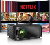 [Netflix-Licensed/Dolby Audio]Outdoor-Projector 4K with Wifi 6 and Bluetooth,ONOAYO 800ANSI Native 1080P Portable Projector,Built-in Netflix/YouTube/PrimeVideo, Electric Focus Keystone Smart Projector