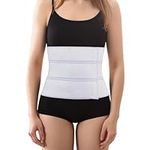 ORTONYX 9" 3-panel Abdominal Binder for Men and Women/Postpartum Post-operative Post-surgery Wrap/Abdomen Navel Umbilical Hernia Support Belt / 524009WT White L/XL