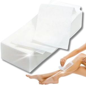 LALILL Tiras de Vellón 100 Unidades para Depilación - Cera Tibia y Pasta de Azúcar Cara - Depilación Corporal con Wax, blanco