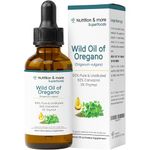 30ml Oregano Oil, 100% Pure & Undiluted Wild Oregano Oil with 92% Carvacrol, Supports Immunity, Cold & Cough Relief, Sore Throat and Digestive Health