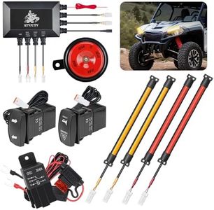 Roykaw UTV Turn Signal kit,Turn Signal with Column Turn Switch and 110dB Horn, Upgrade COB Light Bar,Compatible with Polaris, Pioneer, Talon, Can-Am, Kawasaki, Arctic Cat
